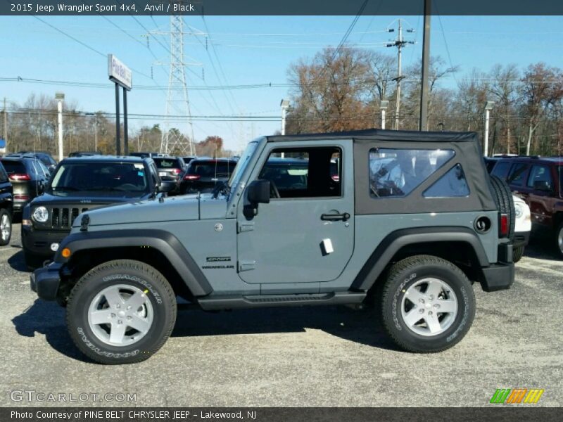 Anvil / Black 2015 Jeep Wrangler Sport 4x4