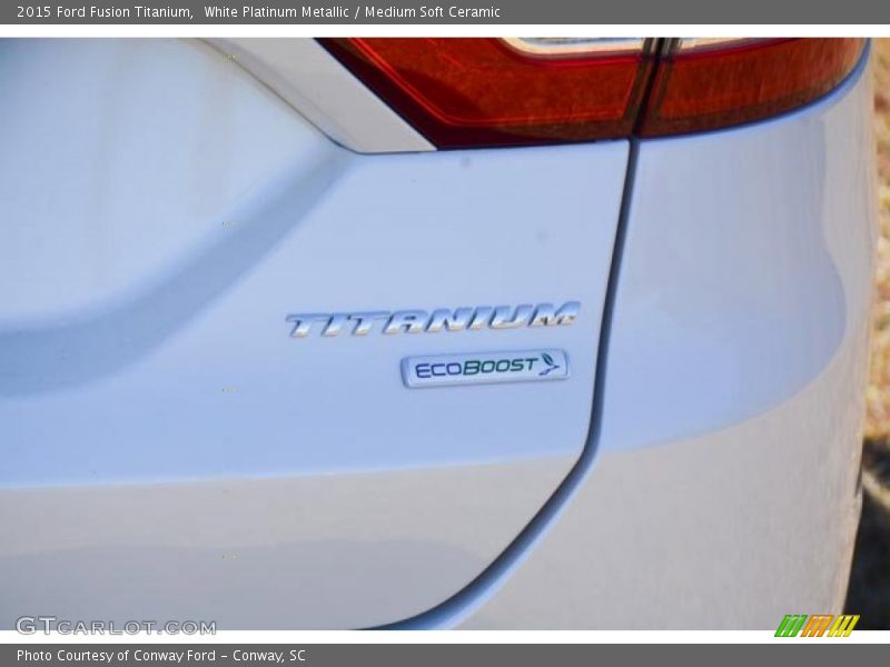 White Platinum Metallic / Medium Soft Ceramic 2015 Ford Fusion Titanium
