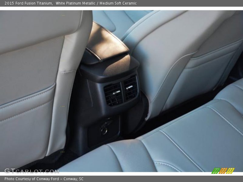 White Platinum Metallic / Medium Soft Ceramic 2015 Ford Fusion Titanium