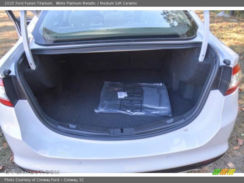 White Platinum Metallic / Medium Soft Ceramic 2015 Ford Fusion Titanium