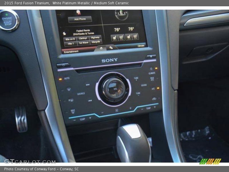 White Platinum Metallic / Medium Soft Ceramic 2015 Ford Fusion Titanium