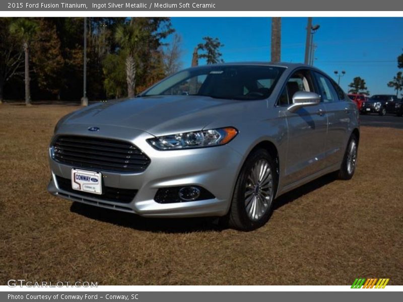 Ingot Silver Metallic / Medium Soft Ceramic 2015 Ford Fusion Titanium