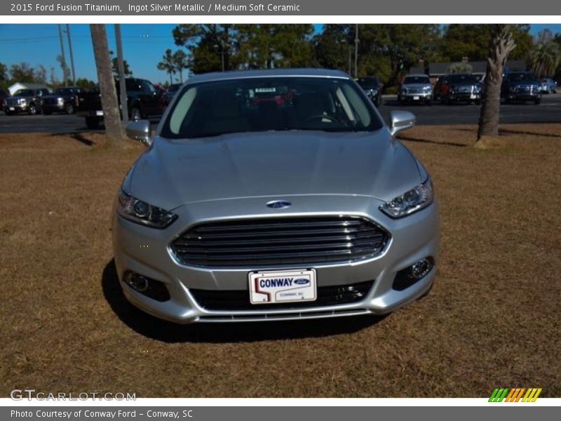 Ingot Silver Metallic / Medium Soft Ceramic 2015 Ford Fusion Titanium