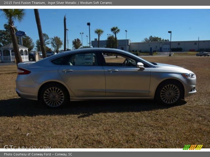 Ingot Silver Metallic / Medium Soft Ceramic 2015 Ford Fusion Titanium