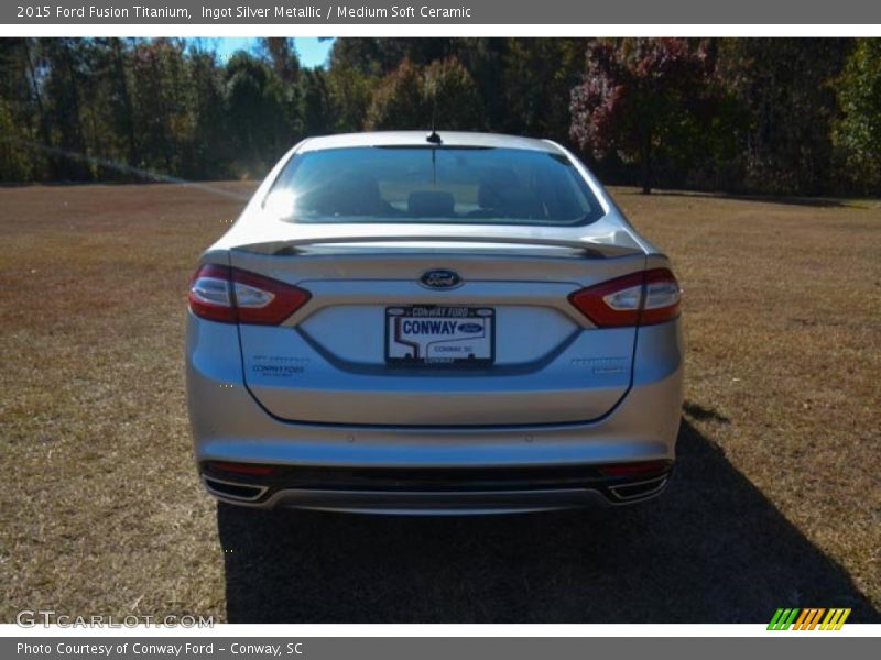 Ingot Silver Metallic / Medium Soft Ceramic 2015 Ford Fusion Titanium
