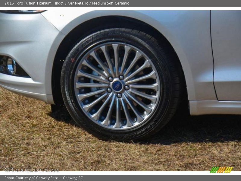 Ingot Silver Metallic / Medium Soft Ceramic 2015 Ford Fusion Titanium