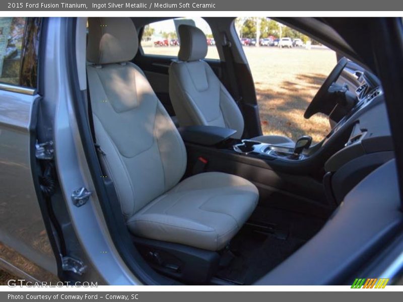 Ingot Silver Metallic / Medium Soft Ceramic 2015 Ford Fusion Titanium
