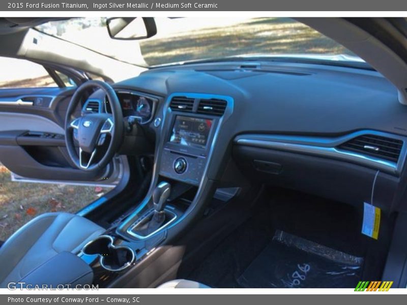 Ingot Silver Metallic / Medium Soft Ceramic 2015 Ford Fusion Titanium