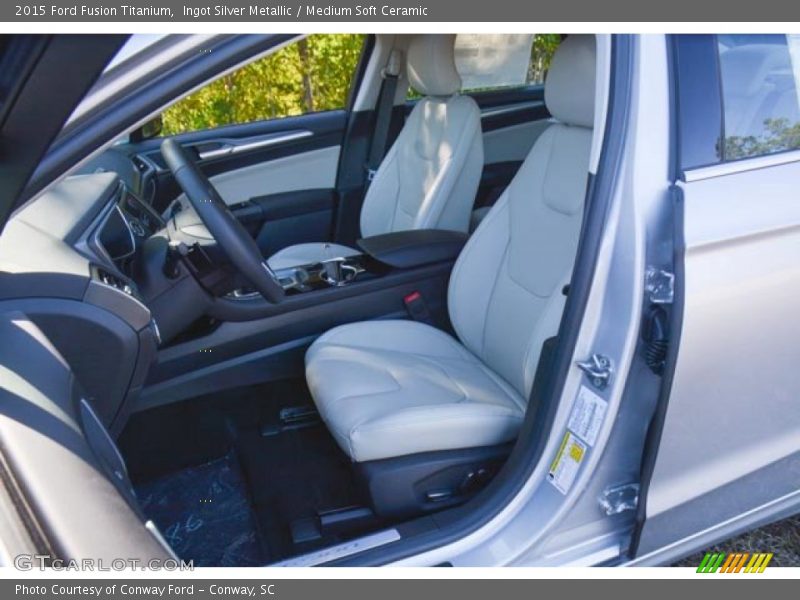 Ingot Silver Metallic / Medium Soft Ceramic 2015 Ford Fusion Titanium