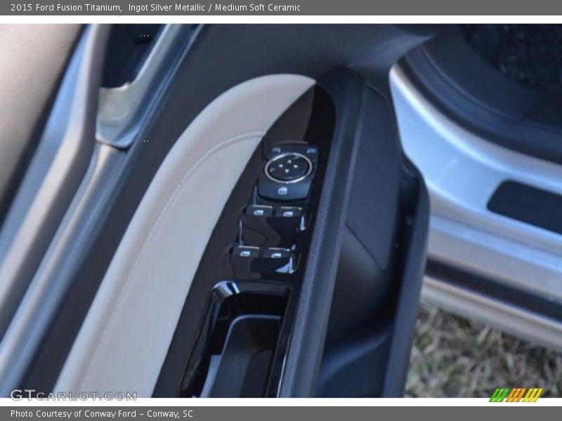 Ingot Silver Metallic / Medium Soft Ceramic 2015 Ford Fusion Titanium