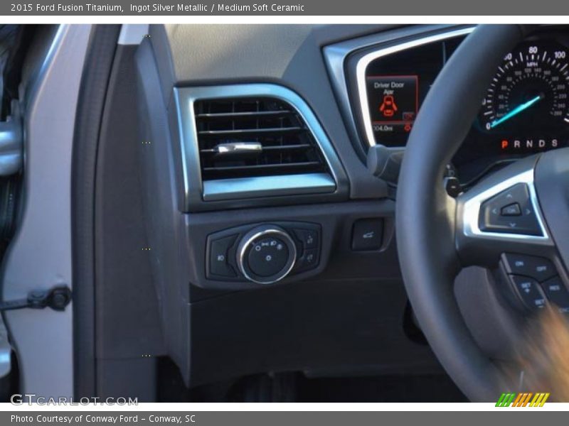 Ingot Silver Metallic / Medium Soft Ceramic 2015 Ford Fusion Titanium