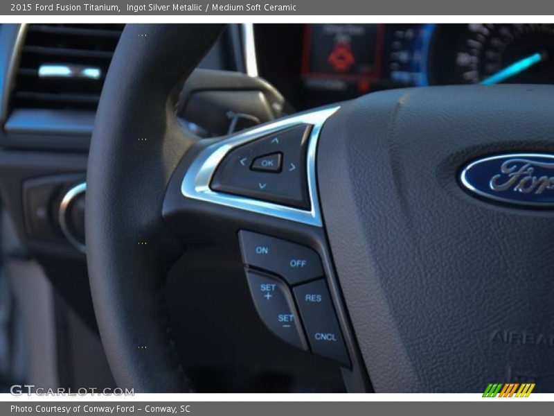 Ingot Silver Metallic / Medium Soft Ceramic 2015 Ford Fusion Titanium