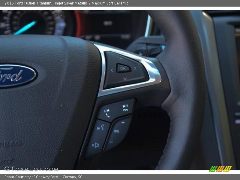 Ingot Silver Metallic / Medium Soft Ceramic 2015 Ford Fusion Titanium