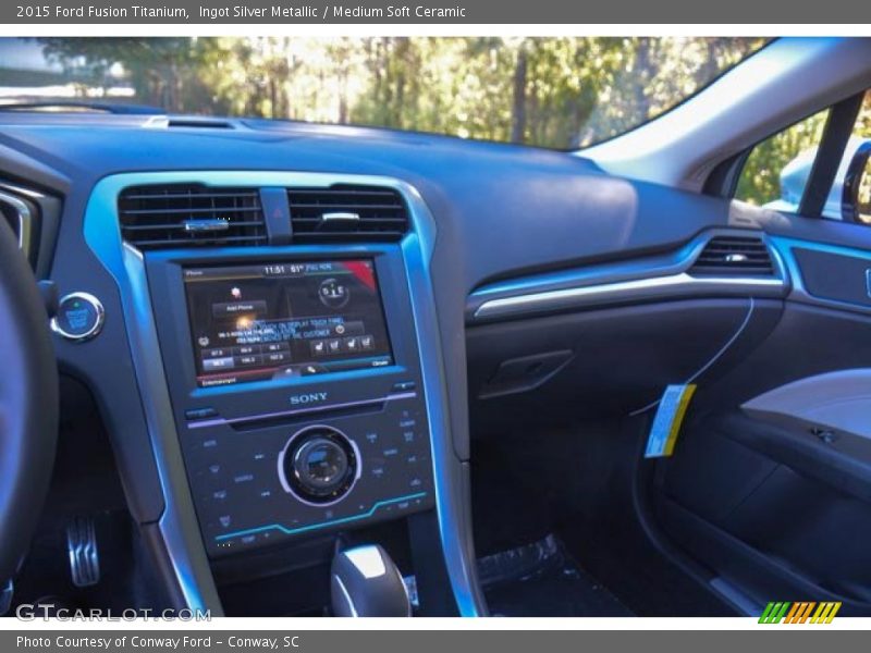 Ingot Silver Metallic / Medium Soft Ceramic 2015 Ford Fusion Titanium