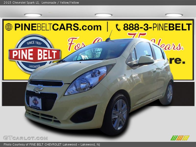 Lemonade / Yellow/Yellow 2015 Chevrolet Spark LS