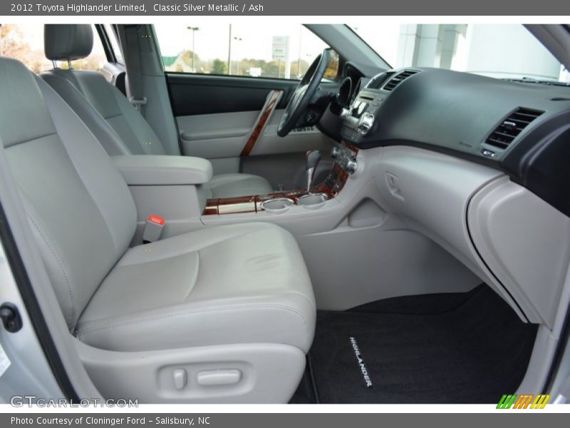 Front Seat of 2012 Highlander Limited