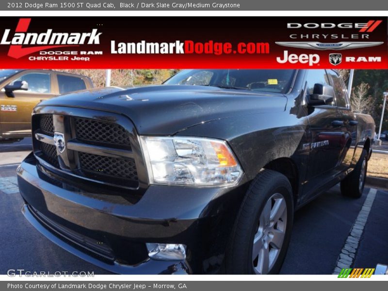 Black / Dark Slate Gray/Medium Graystone 2012 Dodge Ram 1500 ST Quad Cab