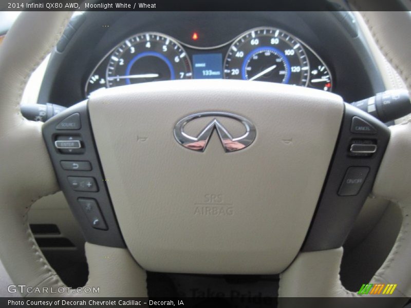 Moonlight White / Wheat 2014 Infiniti QX80 AWD