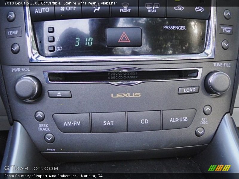 Starfire White Pearl / Alabaster 2010 Lexus IS 250C Convertible