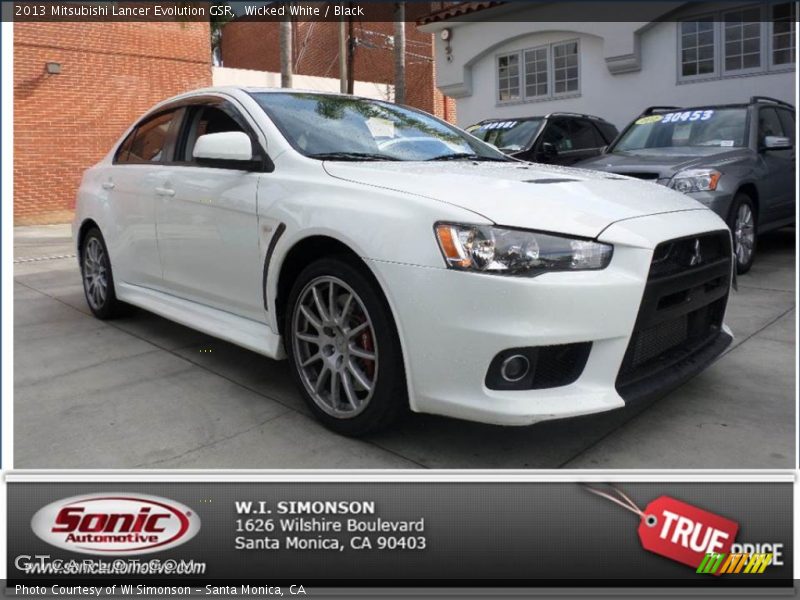 Wicked White / Black 2013 Mitsubishi Lancer Evolution GSR