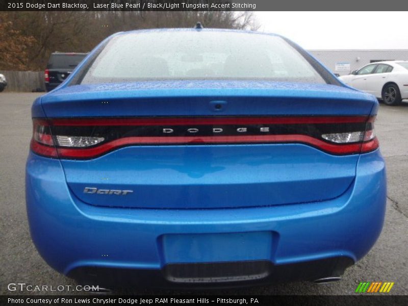 Laser Blue Pearl / Black/Light Tungsten Accent Stitching 2015 Dodge Dart Blacktop