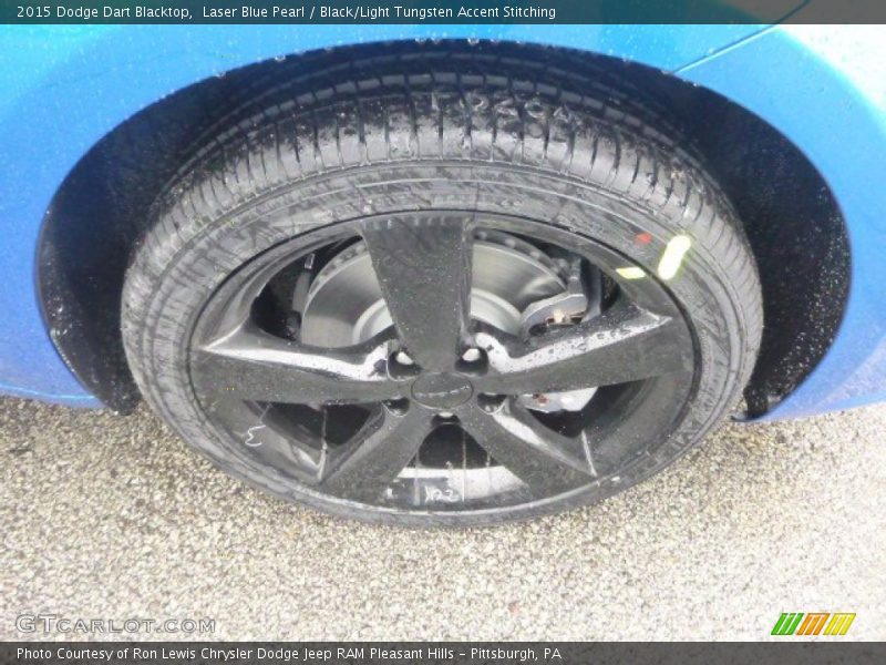 Laser Blue Pearl / Black/Light Tungsten Accent Stitching 2015 Dodge Dart Blacktop