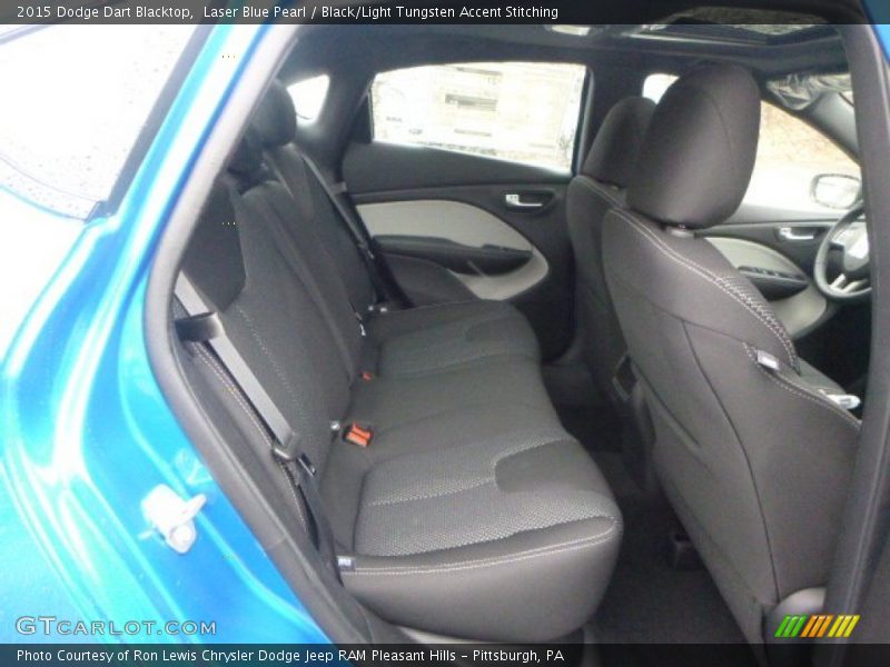 Laser Blue Pearl / Black/Light Tungsten Accent Stitching 2015 Dodge Dart Blacktop