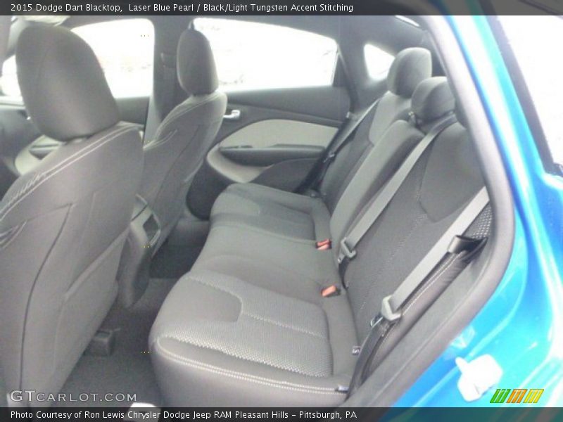Laser Blue Pearl / Black/Light Tungsten Accent Stitching 2015 Dodge Dart Blacktop