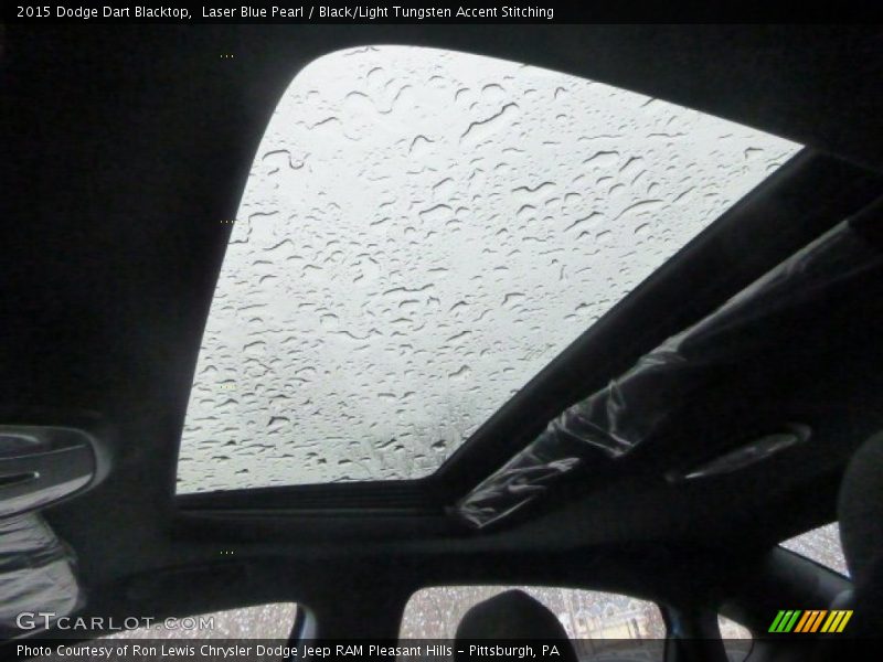 Laser Blue Pearl / Black/Light Tungsten Accent Stitching 2015 Dodge Dart Blacktop
