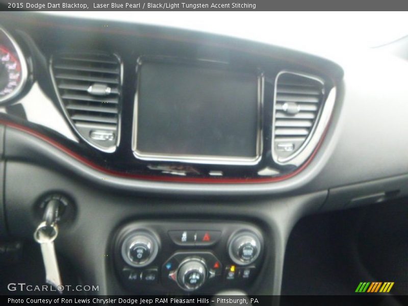 Laser Blue Pearl / Black/Light Tungsten Accent Stitching 2015 Dodge Dart Blacktop