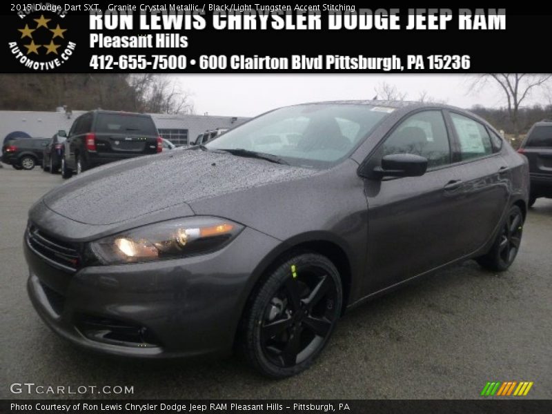 Granite Crystal Metallic / Black/Light Tungsten Accent Stitching 2015 Dodge Dart SXT
