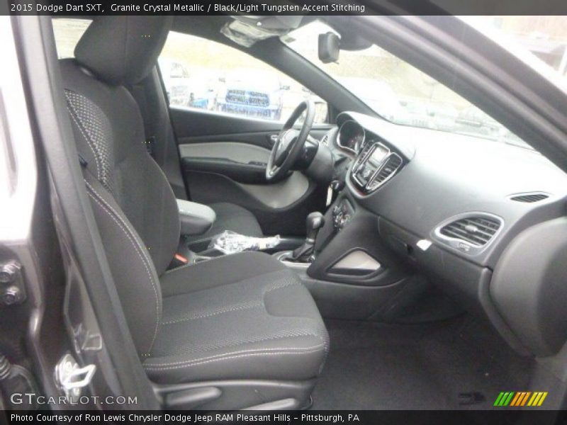 Granite Crystal Metallic / Black/Light Tungsten Accent Stitching 2015 Dodge Dart SXT