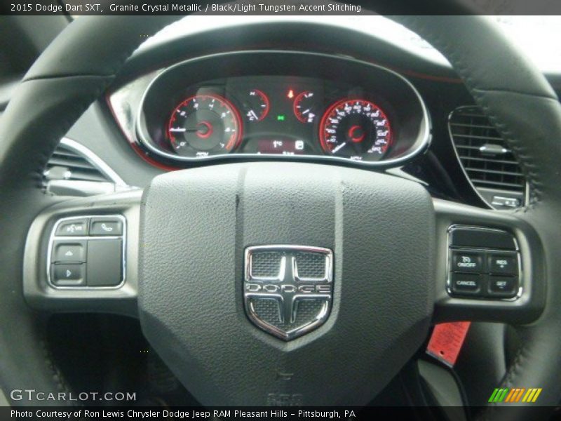 Granite Crystal Metallic / Black/Light Tungsten Accent Stitching 2015 Dodge Dart SXT