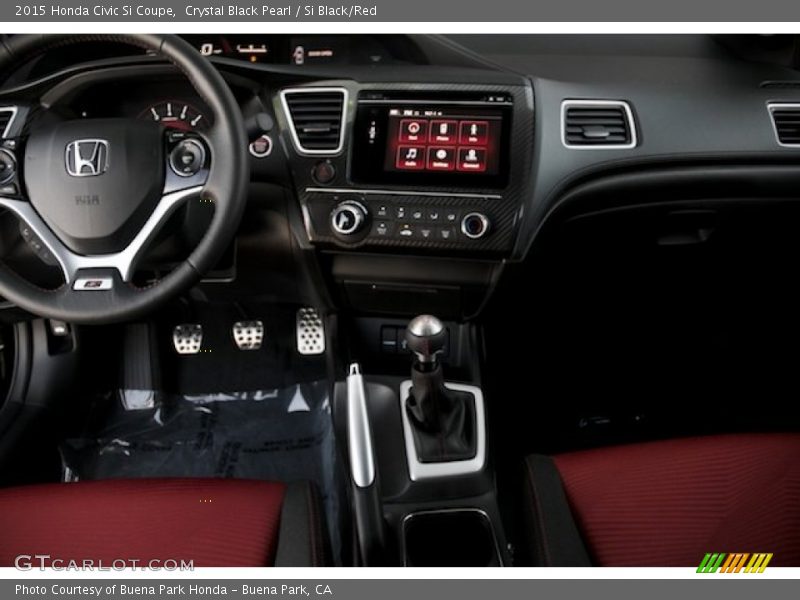 Crystal Black Pearl / Si Black/Red 2015 Honda Civic Si Coupe
