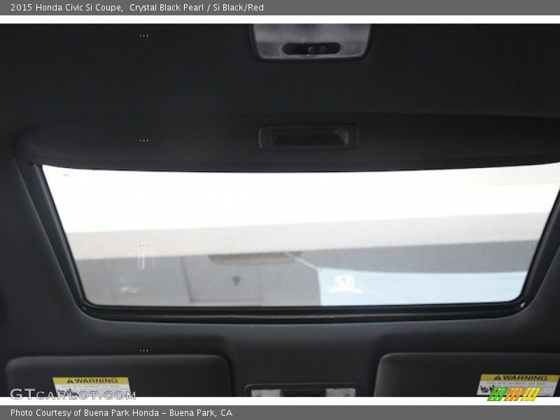 Crystal Black Pearl / Si Black/Red 2015 Honda Civic Si Coupe