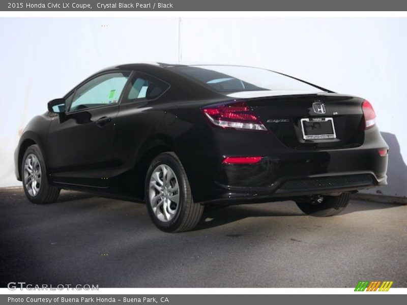 Crystal Black Pearl / Black 2015 Honda Civic LX Coupe