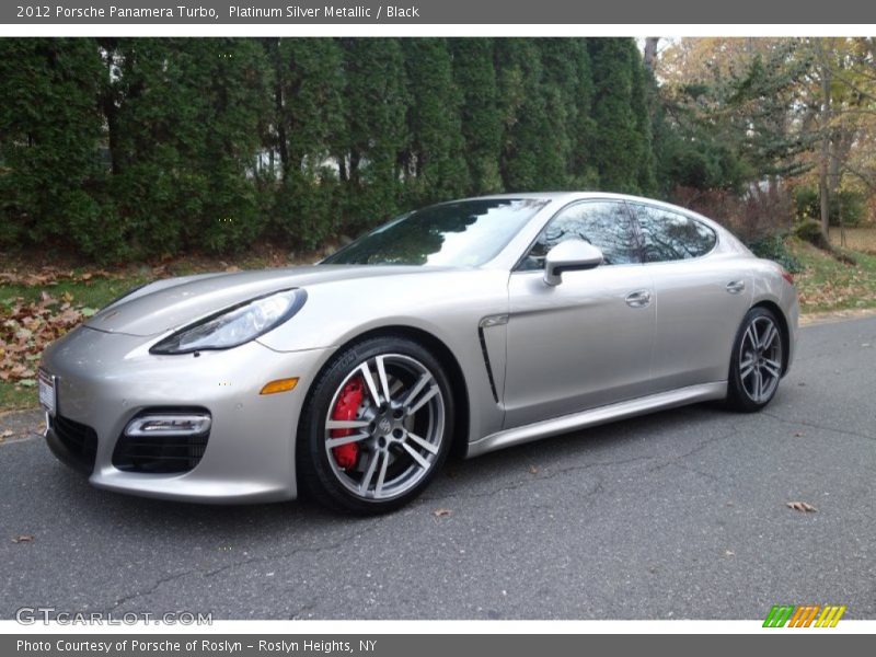 Platinum Silver Metallic / Black 2012 Porsche Panamera Turbo