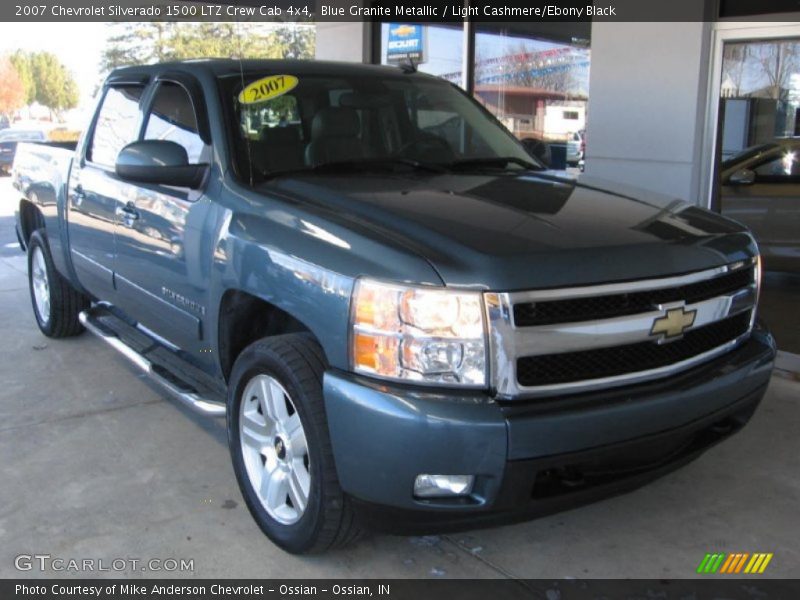 Blue Granite Metallic / Light Cashmere/Ebony Black 2007 Chevrolet Silverado 1500 LTZ Crew Cab 4x4