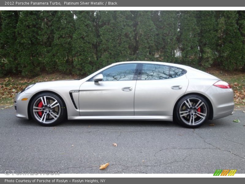 Platinum Silver Metallic / Black 2012 Porsche Panamera Turbo