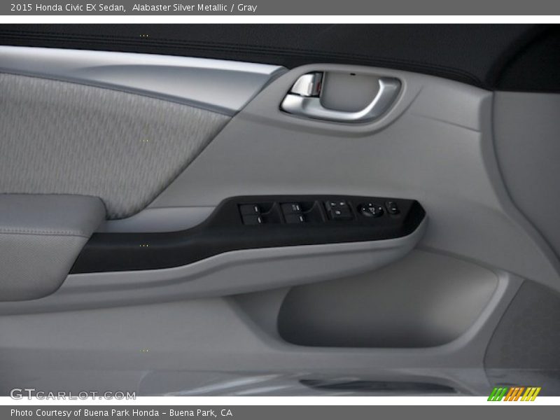Alabaster Silver Metallic / Gray 2015 Honda Civic EX Sedan