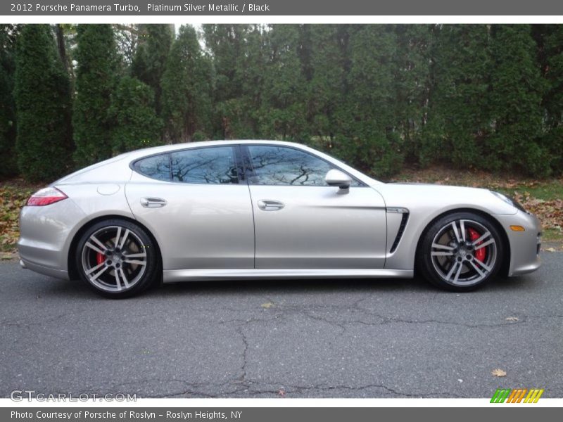 Platinum Silver Metallic / Black 2012 Porsche Panamera Turbo