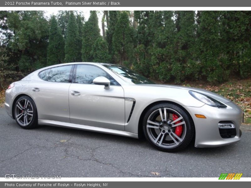 Platinum Silver Metallic / Black 2012 Porsche Panamera Turbo
