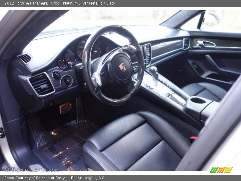 Platinum Silver Metallic / Black 2012 Porsche Panamera Turbo