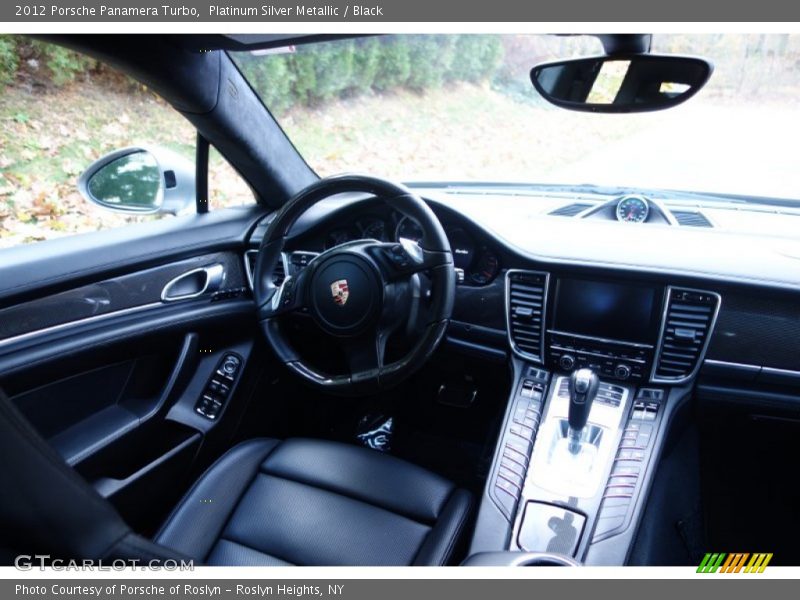 Platinum Silver Metallic / Black 2012 Porsche Panamera Turbo