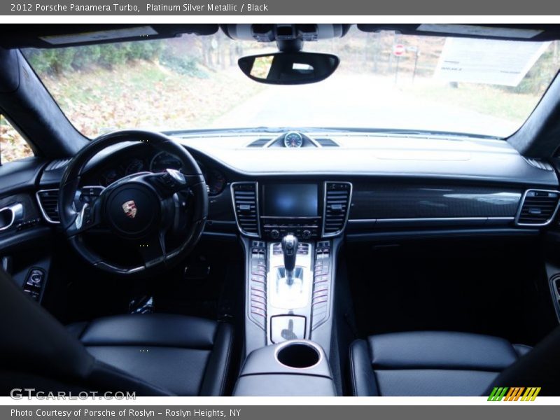 Platinum Silver Metallic / Black 2012 Porsche Panamera Turbo