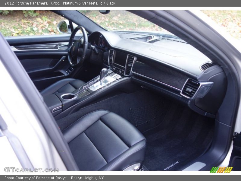 Platinum Silver Metallic / Black 2012 Porsche Panamera Turbo