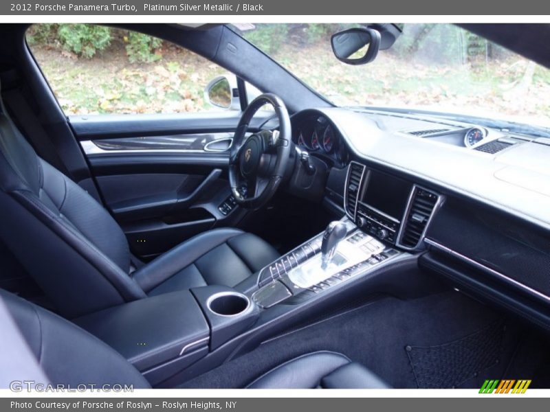 Platinum Silver Metallic / Black 2012 Porsche Panamera Turbo