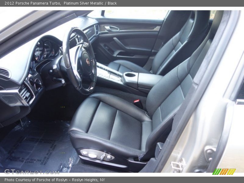 Platinum Silver Metallic / Black 2012 Porsche Panamera Turbo