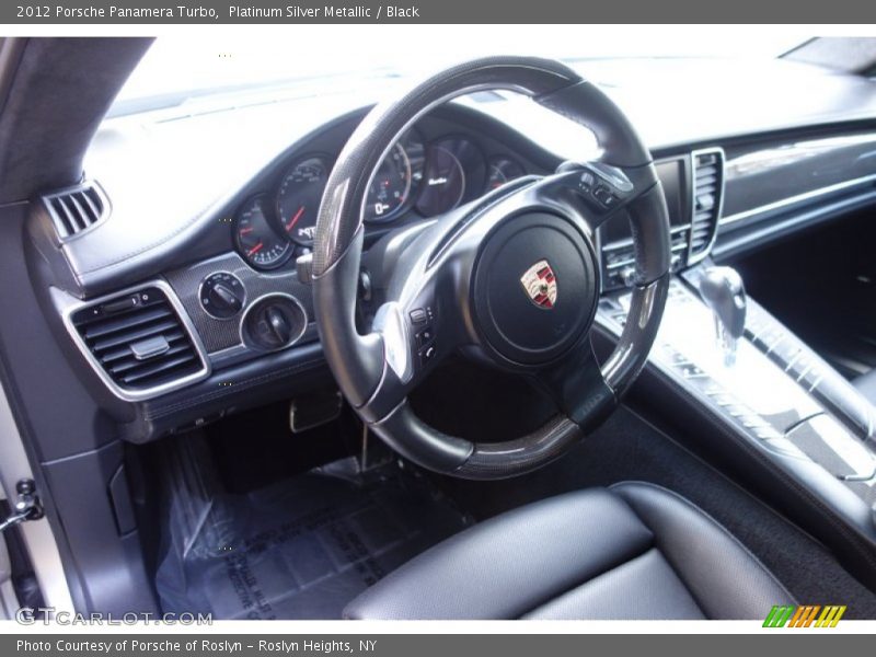 Platinum Silver Metallic / Black 2012 Porsche Panamera Turbo