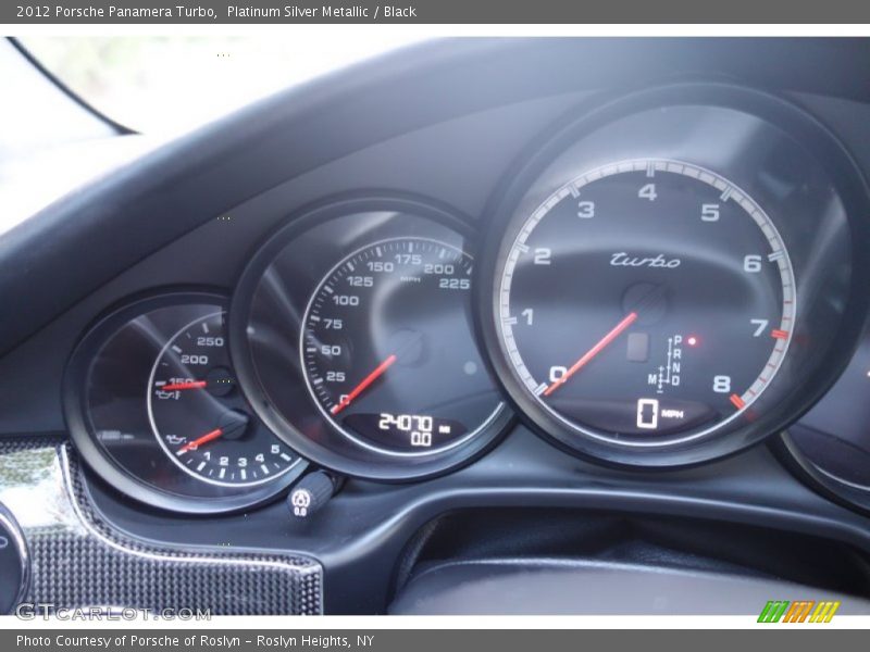 Platinum Silver Metallic / Black 2012 Porsche Panamera Turbo